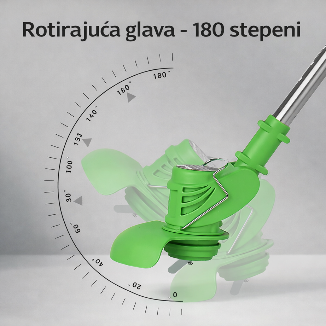 Aku trimer za travu sa 2 baterije