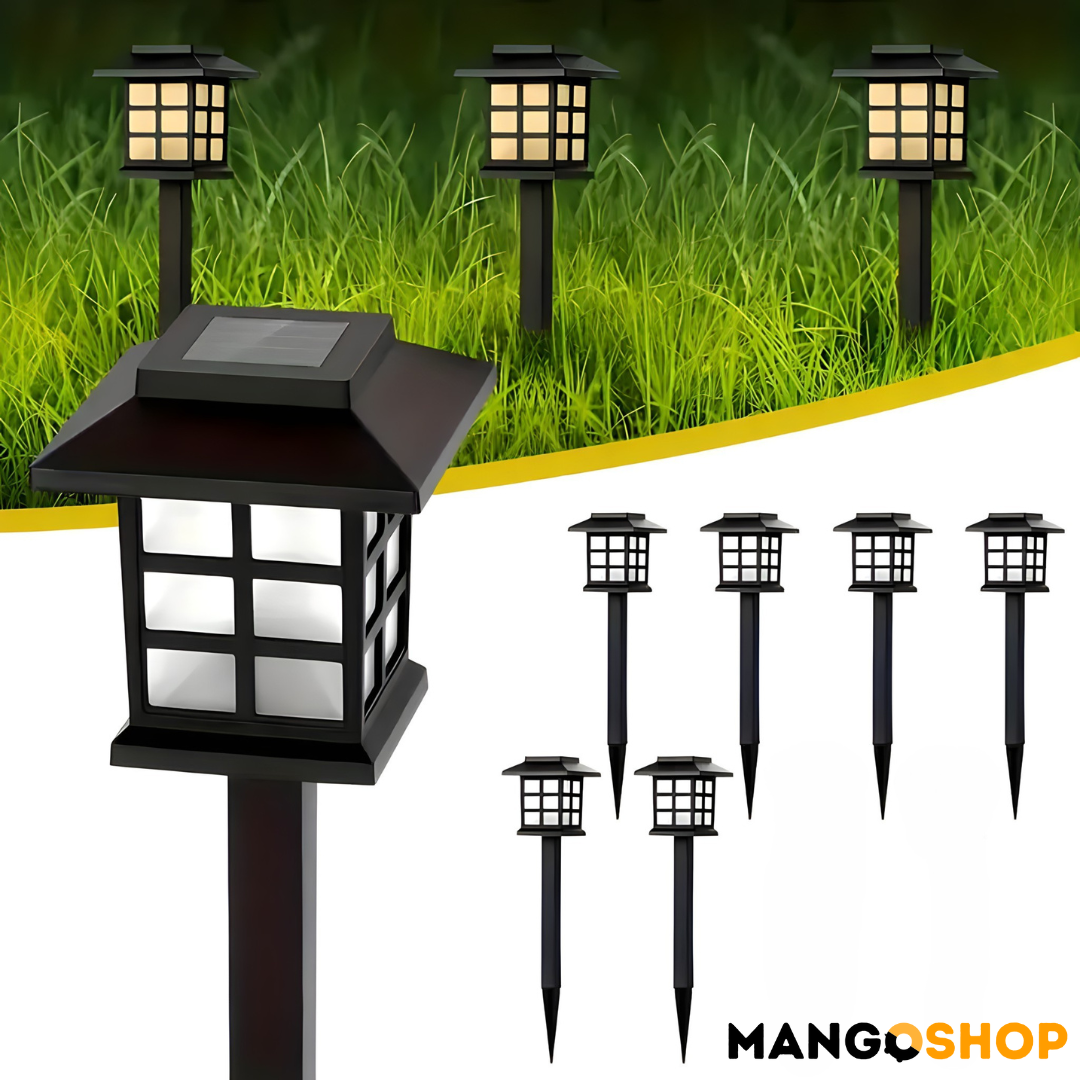 Bastenske solarne lampe sa senzorom 6 komada - rs-mangoshop.com