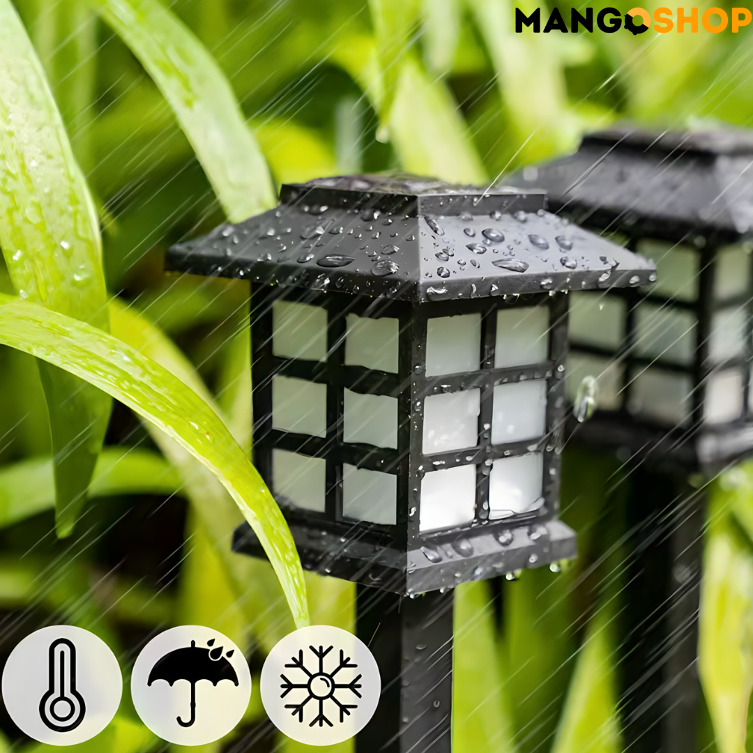Bastenske solarne lampe sa senzorom 6 komada - rs-mangoshop.com