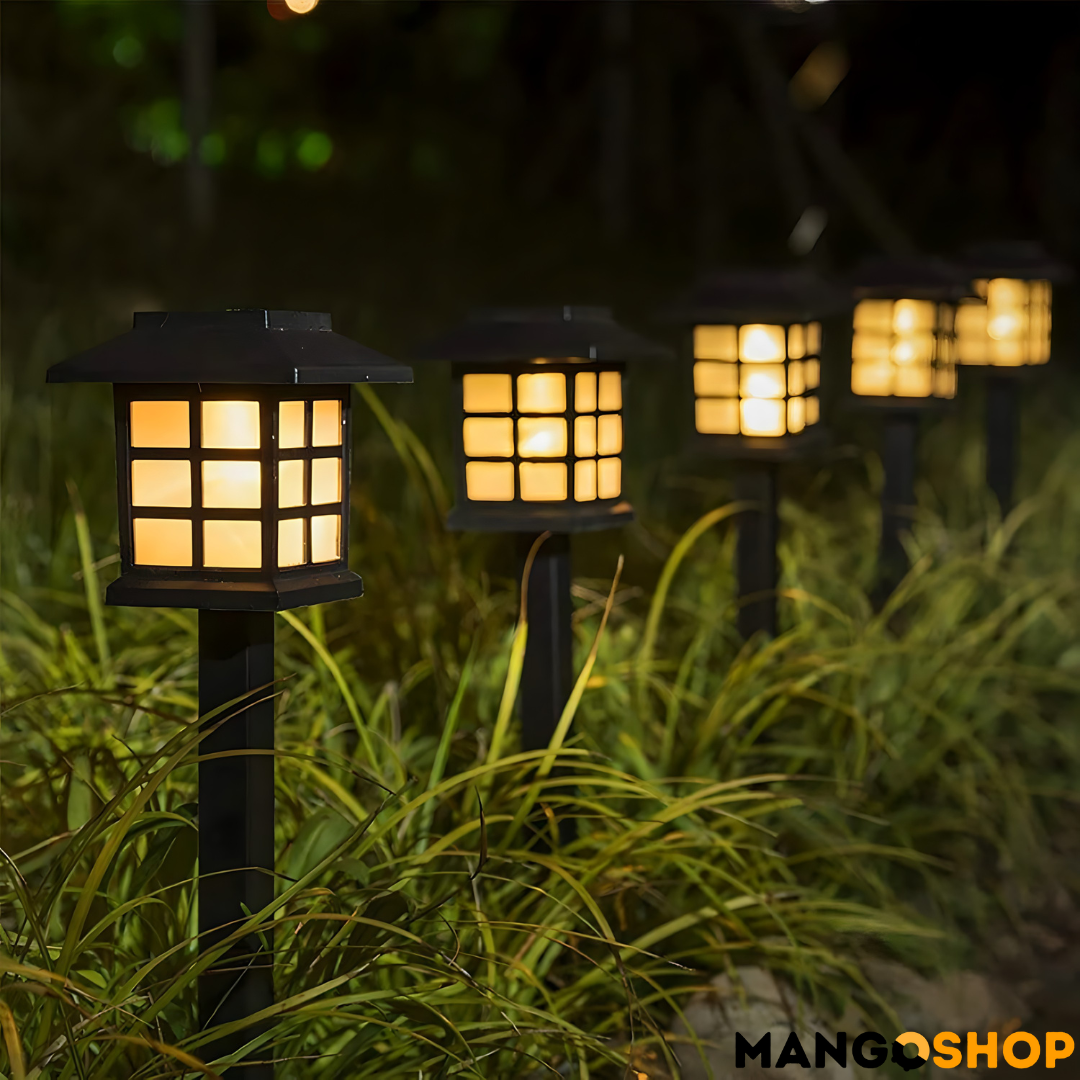 Bastenske solarne lampe sa senzorom 6 komada - rs-mangoshop.com