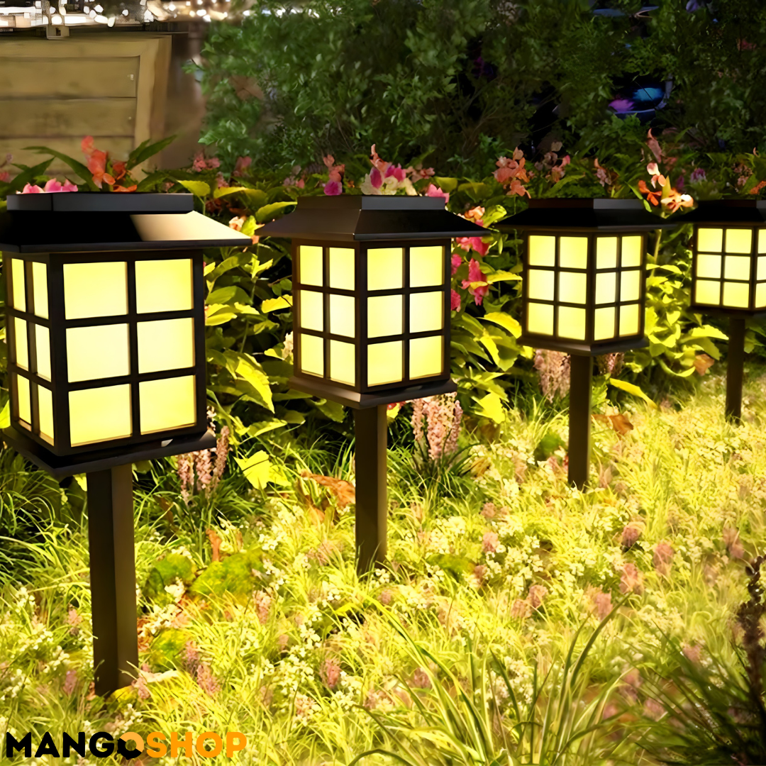 Bastenske solarne lampe sa senzorom 6 komada - rs-mangoshop.com