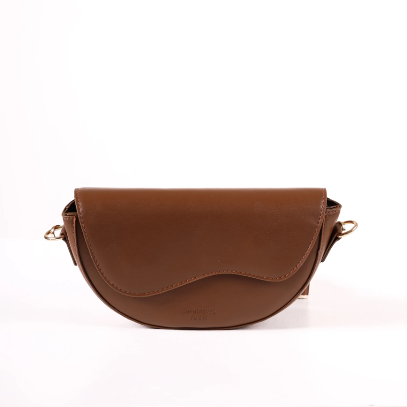 Braon torbica sa platnenim kaisem KA032 - rs-mangoshop.com