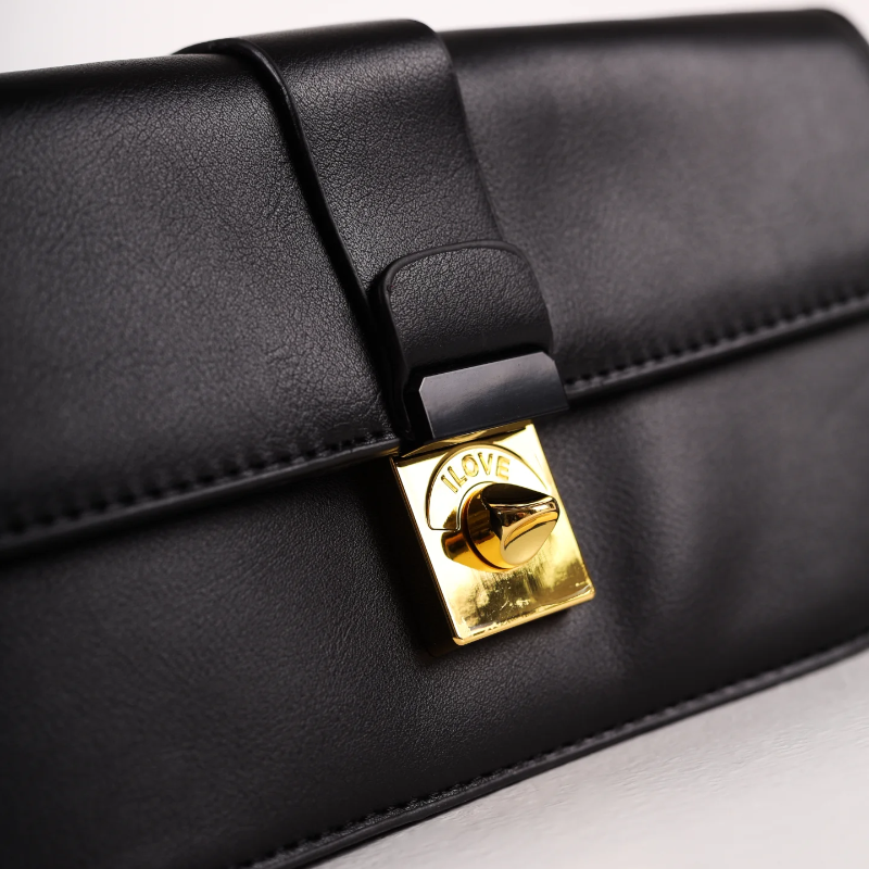 Crna torbica sa platnenim kaisem KA037 - rs-mangoshop.com