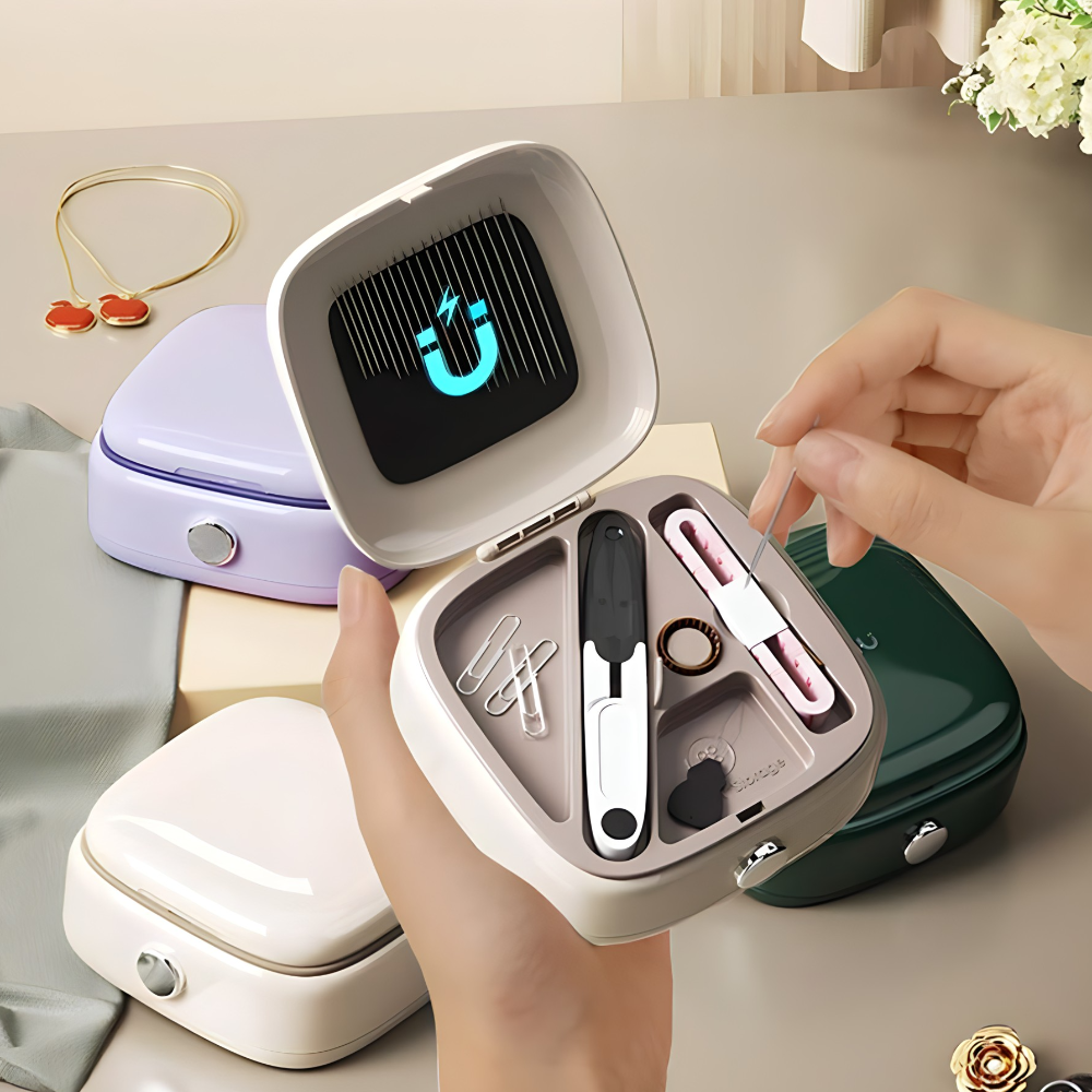 Komplet za sivenje sa magnetnom podlogom za igle i raznim koncima - rs-mangoshop.com