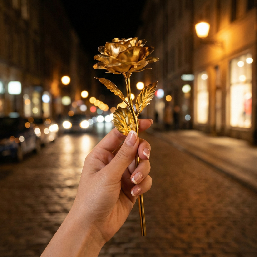 Prelepa ruža u ukrasnoj kutiji