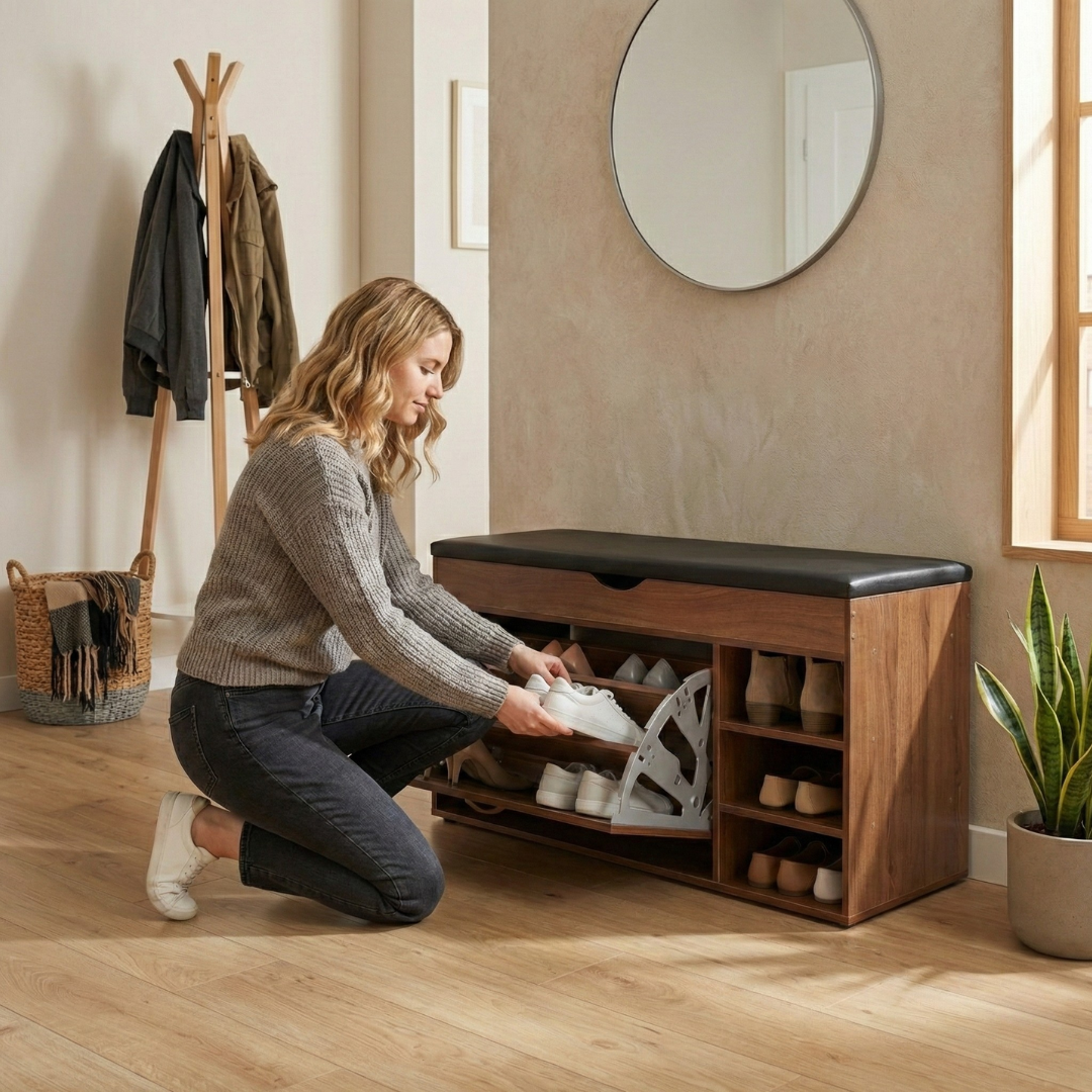 Cipelarnik sa tapaciranim sedištem