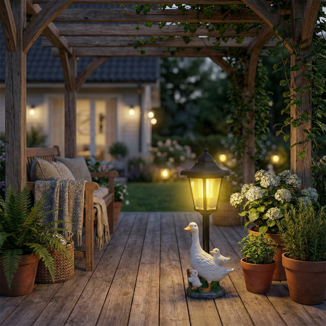 Solarna lampa sa figurama