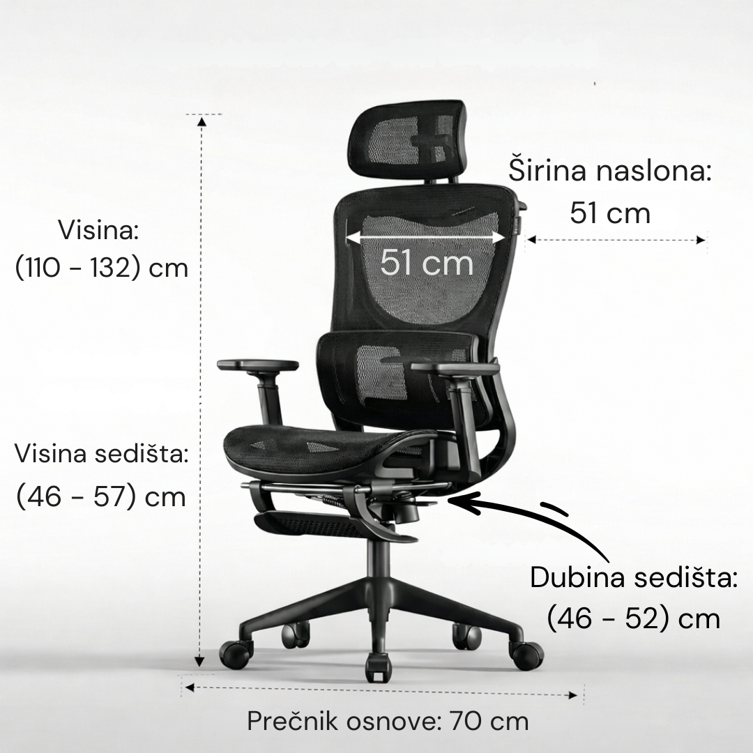 SitWell Pro – Profesionalna ergonomska stolica