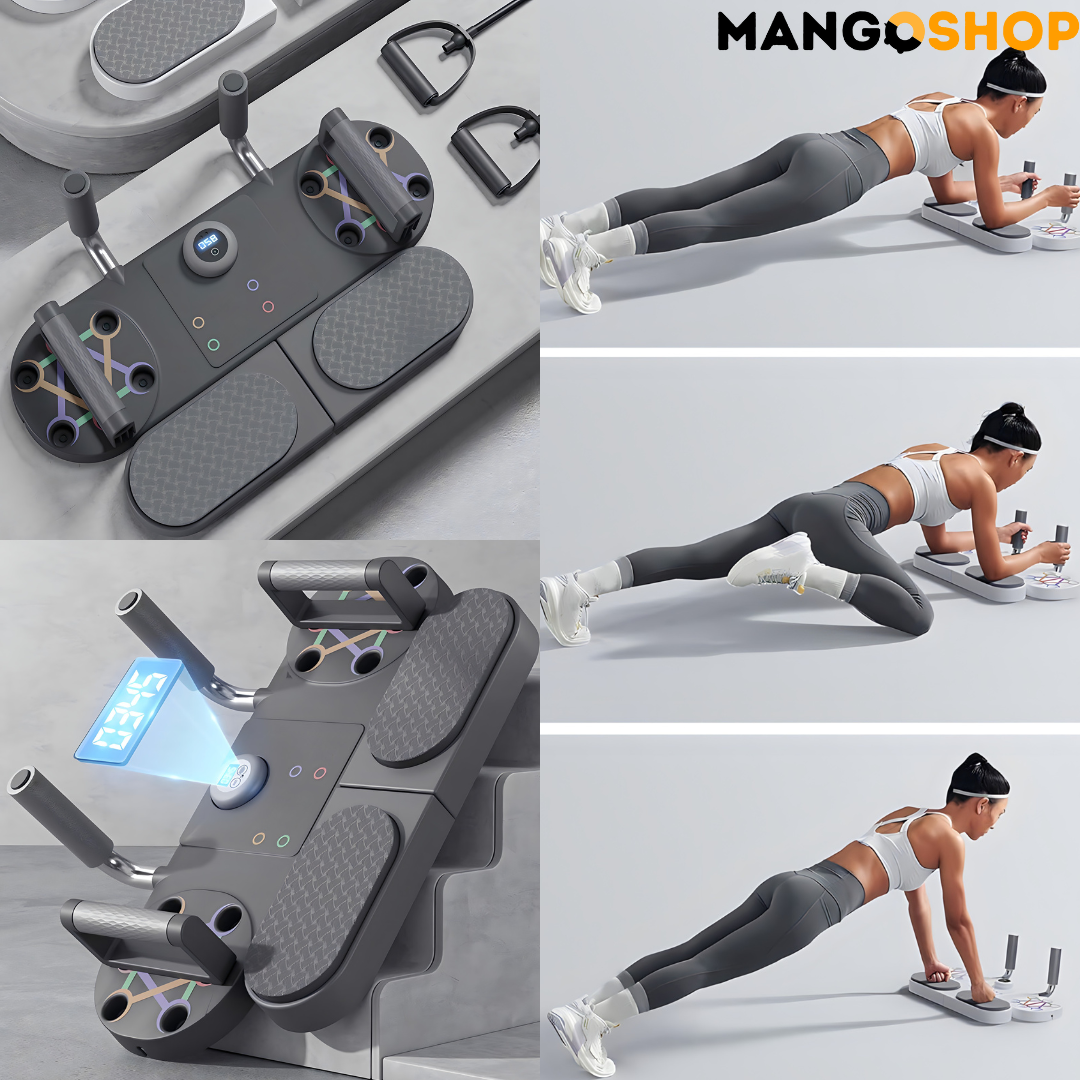 Tabla za sklekove i plank + elasticne trake za vezbanje - rs-mangoshop.com