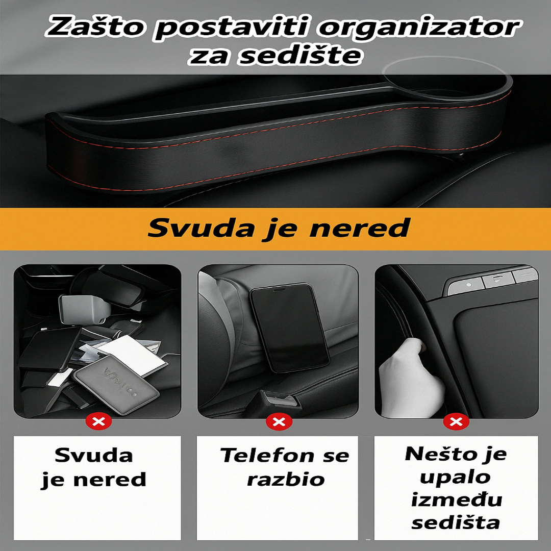 Organizator za auto sedište - 1+1 GRATIS