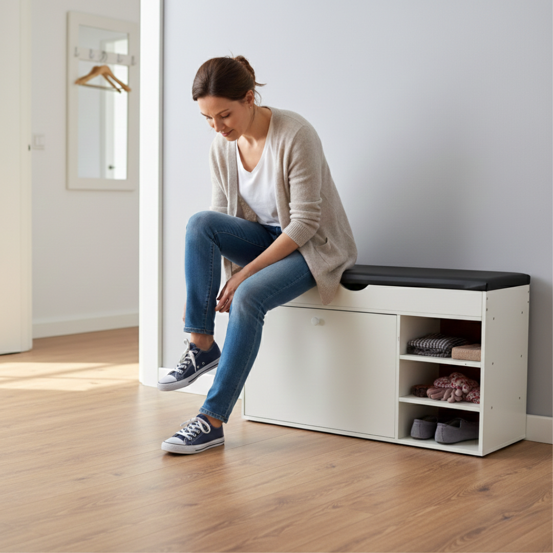 Cipelarnik sa tapaciranim sedištem