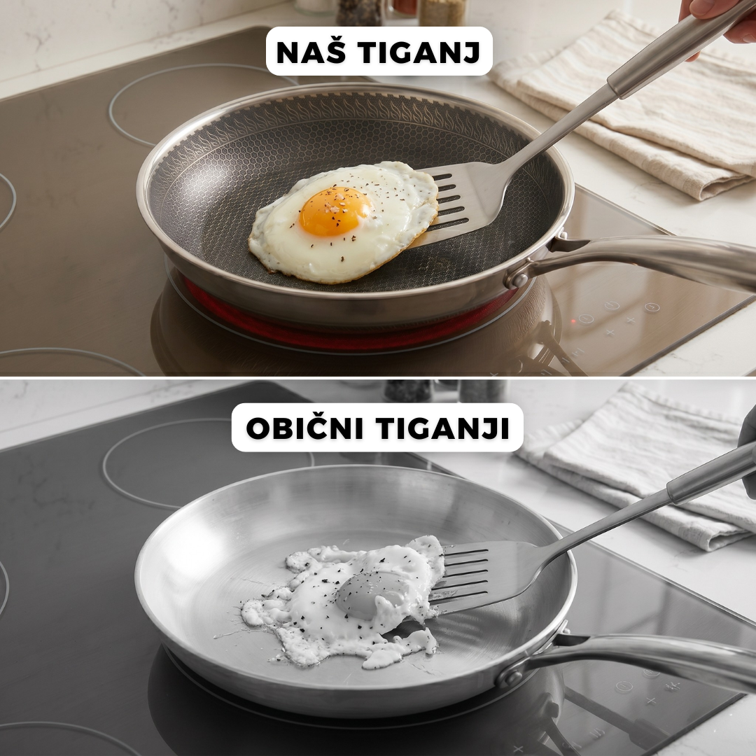 Inox tiganj sa nelepljivom površinom