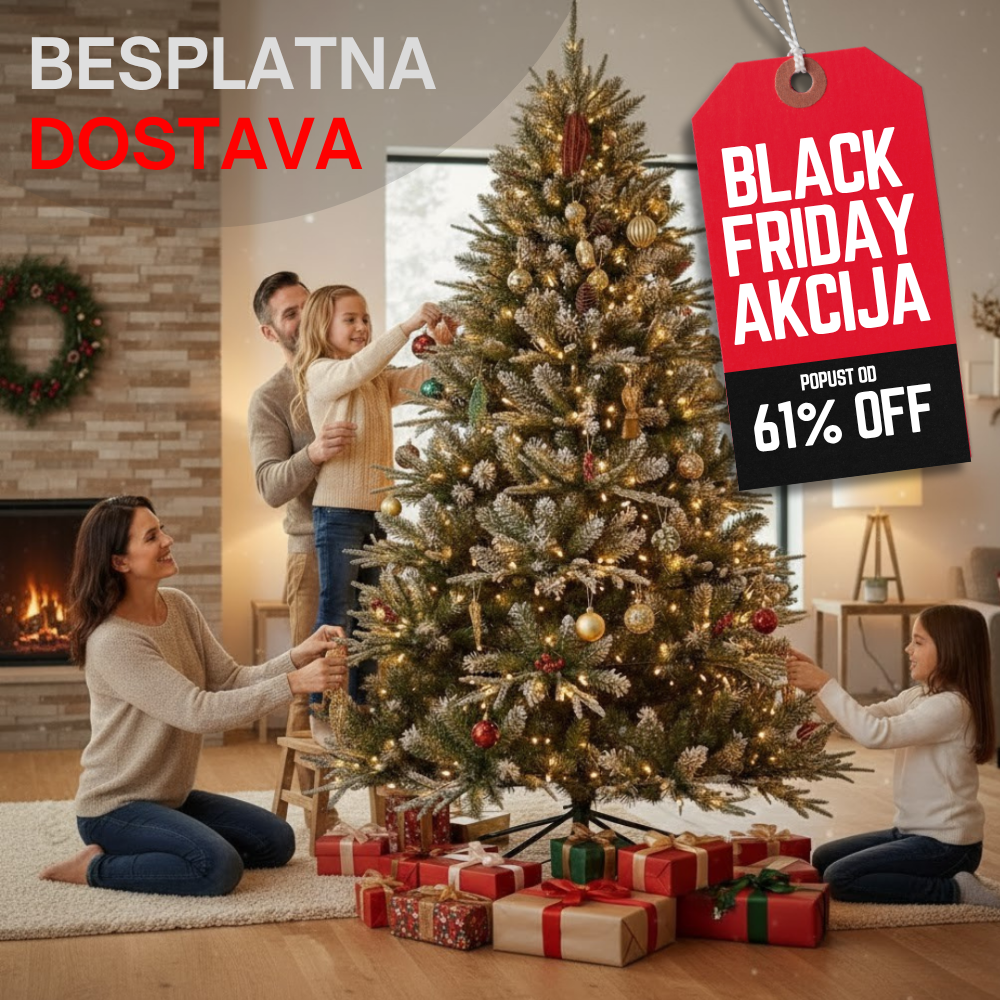 Novogodišnja jelka sa šišarkama (BESPLATNA ISPORUKA)