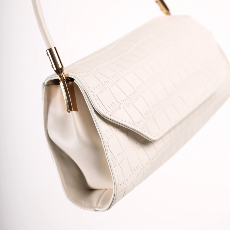 Bela reljefna torbica KA043 - rs-mangoshop.com