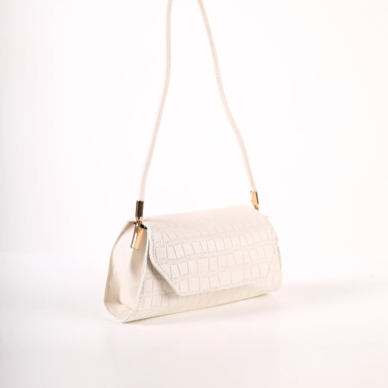 Bela reljefna torbica KA043 - rs-mangoshop.com