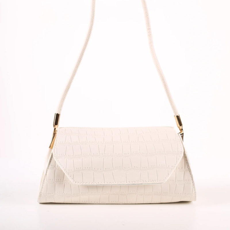 Bela reljefna torbica KA043 - rs-mangoshop.com