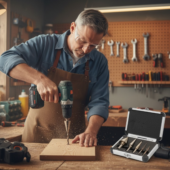 Set stepenastih bugrija od titanijuma