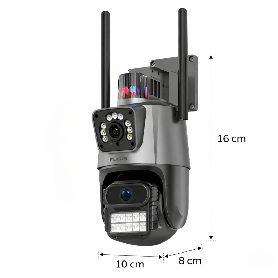 Ip kamera PTZ kamera sa 2 sociva i sirenom 4k 8x zoom