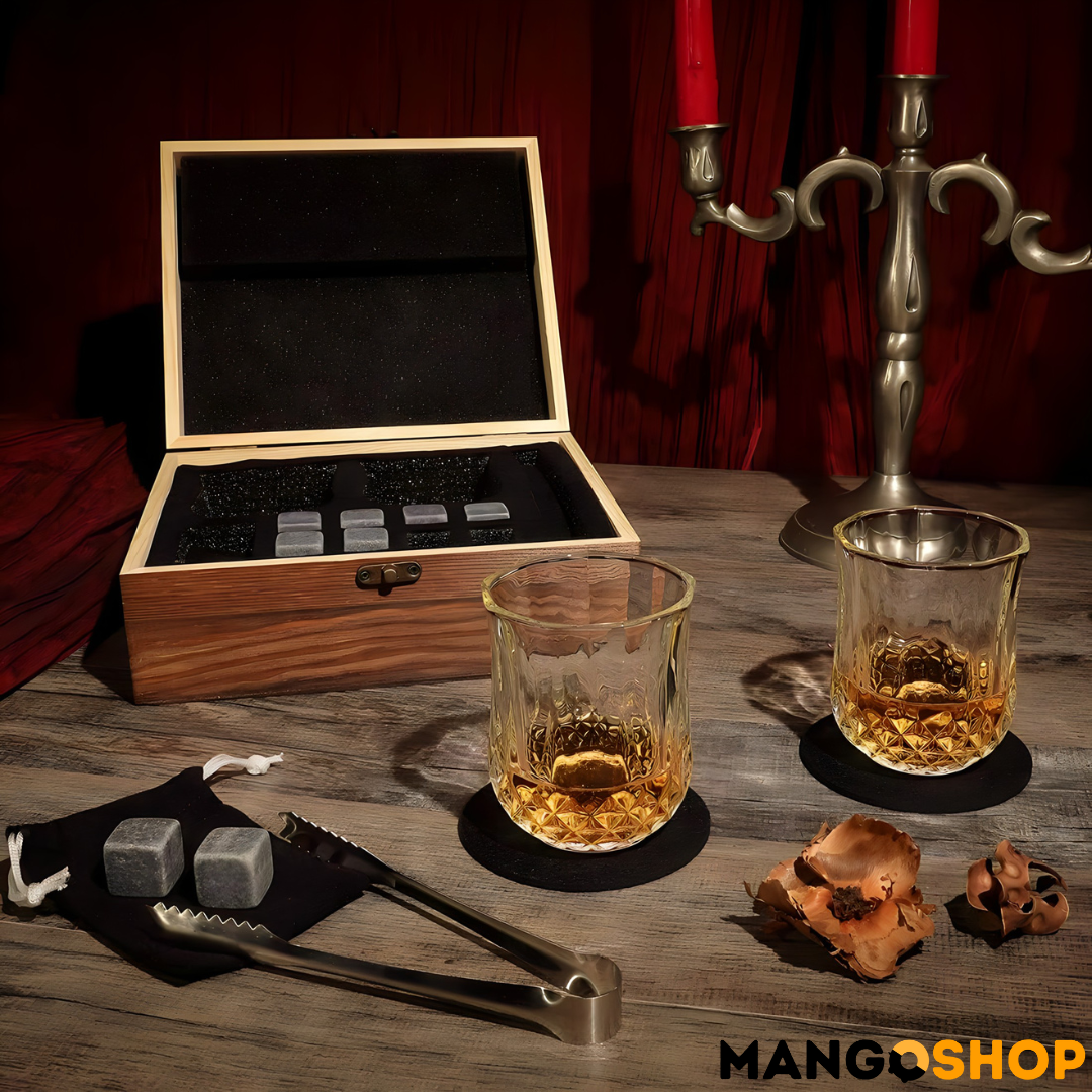 Luksuzni viski set u drvenoj kutiji - rs-mangoshop.com