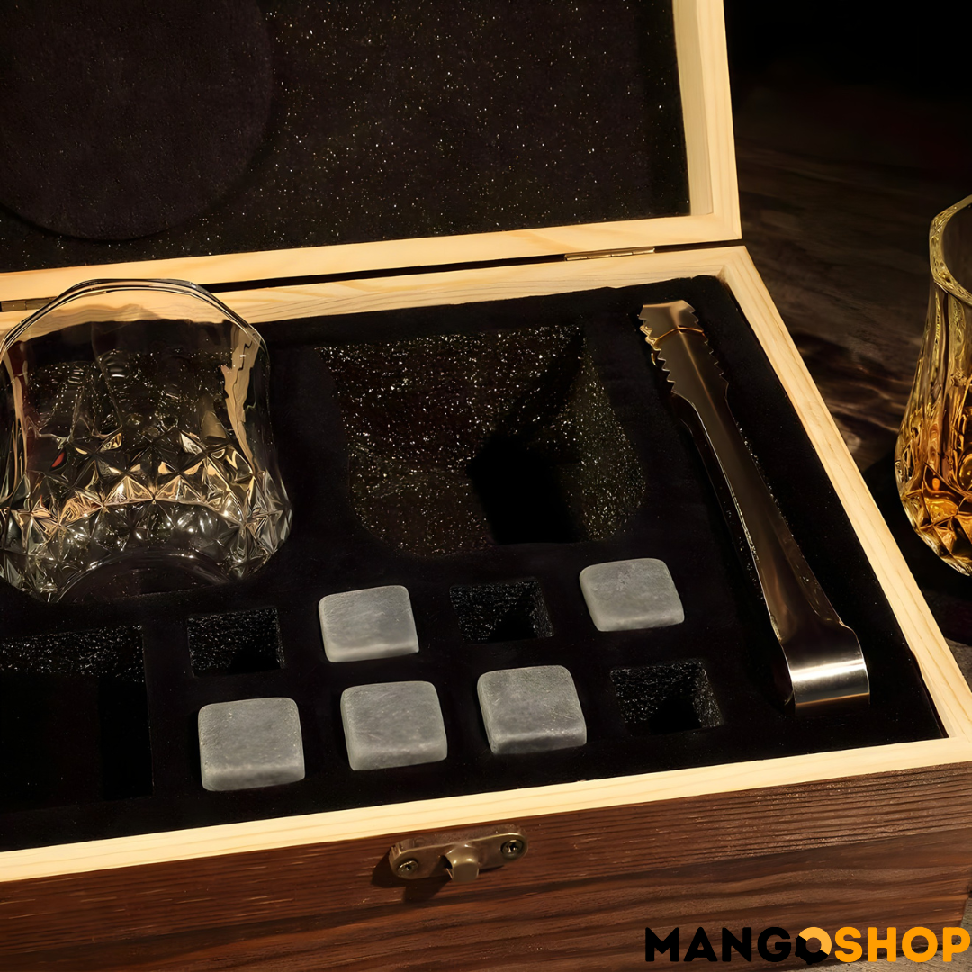 Luksuzni viski set u drvenoj kutiji - rs-mangoshop.com