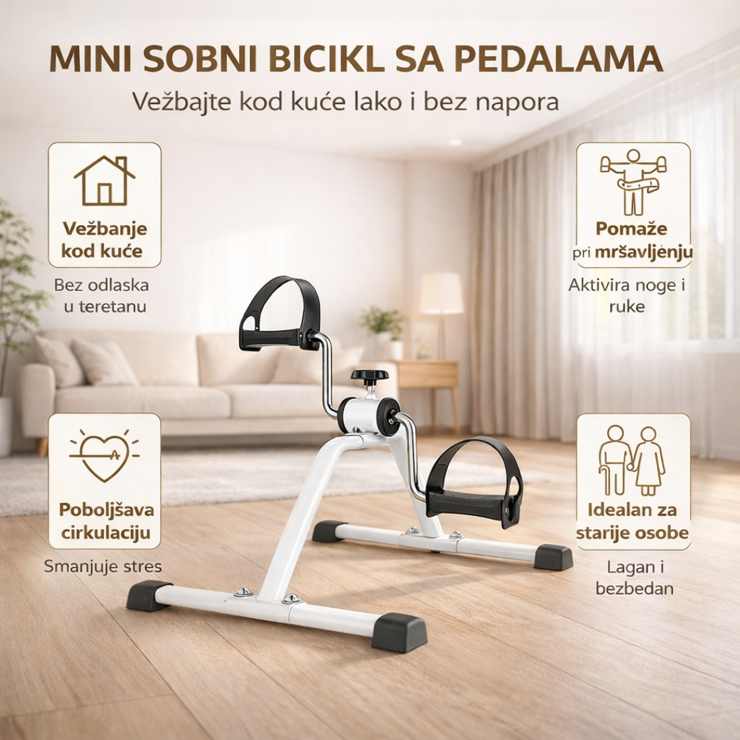 Mini sobni bicikl sa pedalama