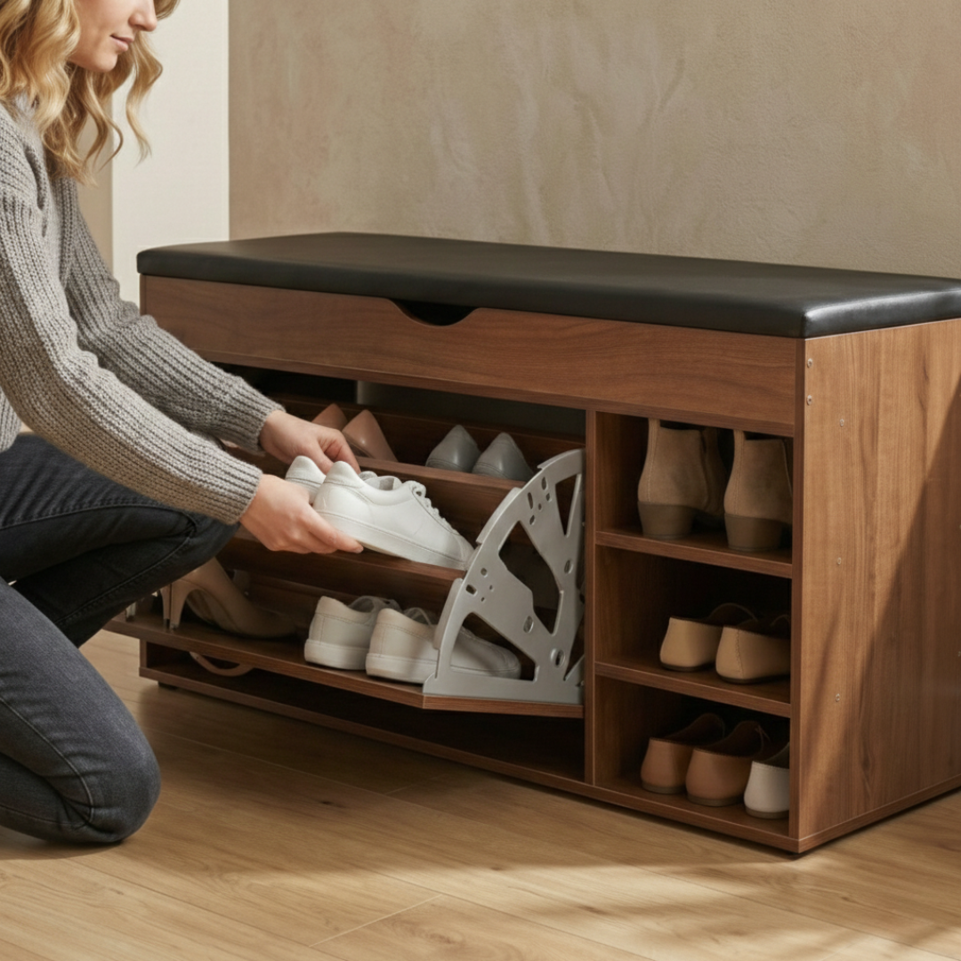 Cipelarnik sa tapaciranim sedištem