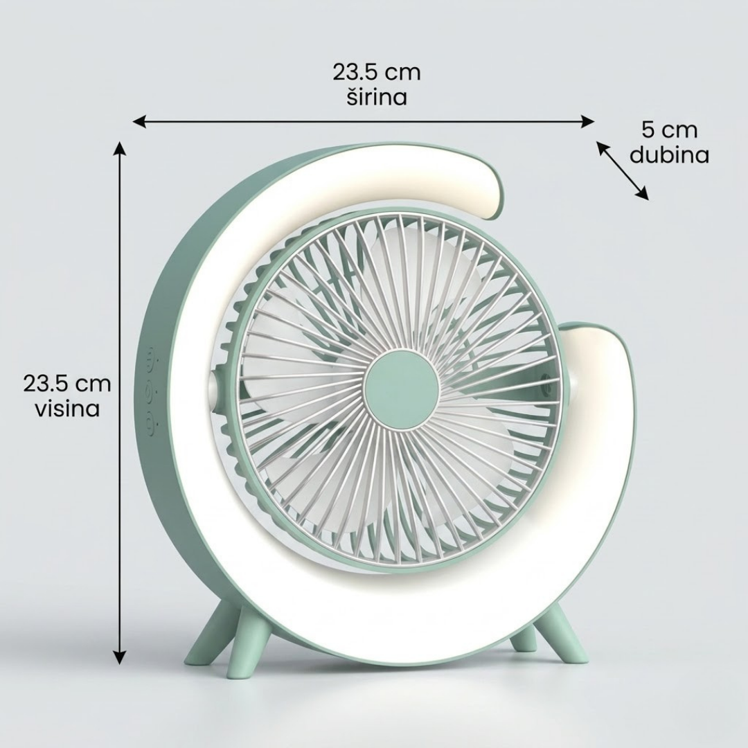 Stoni ventilator sa 3 brzine i LED svetlom