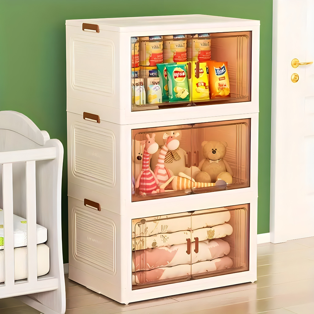 Sklopiva kutija za odlaganje sa poklopcem - za organizaciju obuće, igračaka i sličnog