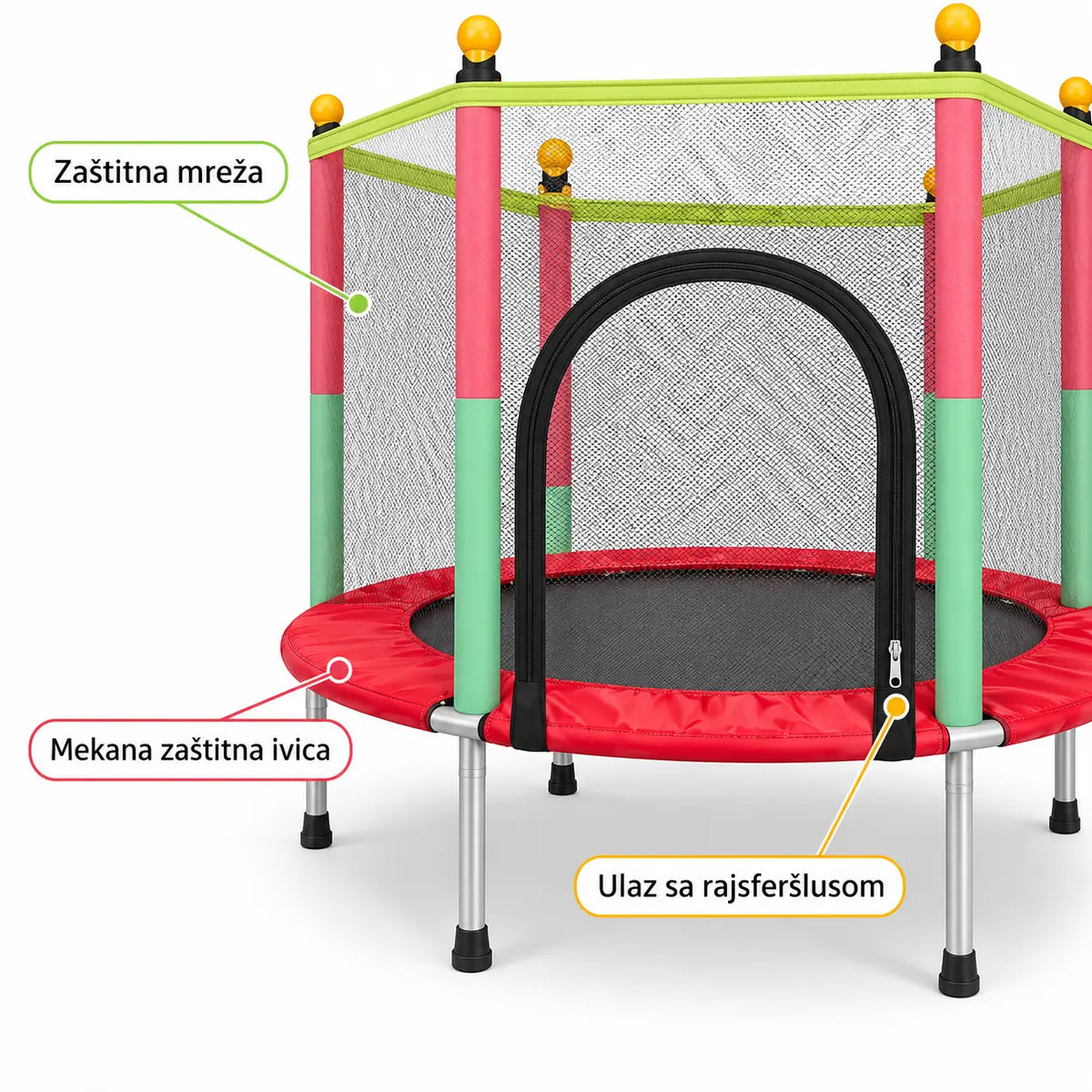Trambolina za decu sa zaštitnom mrežom 140 cm